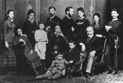 La Famille Freud, vers 1876 - Austrian Photographer